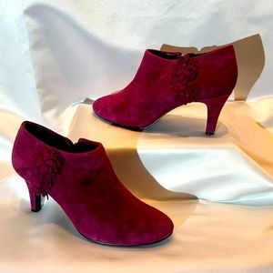 Alex Marie wine suede ankle boot